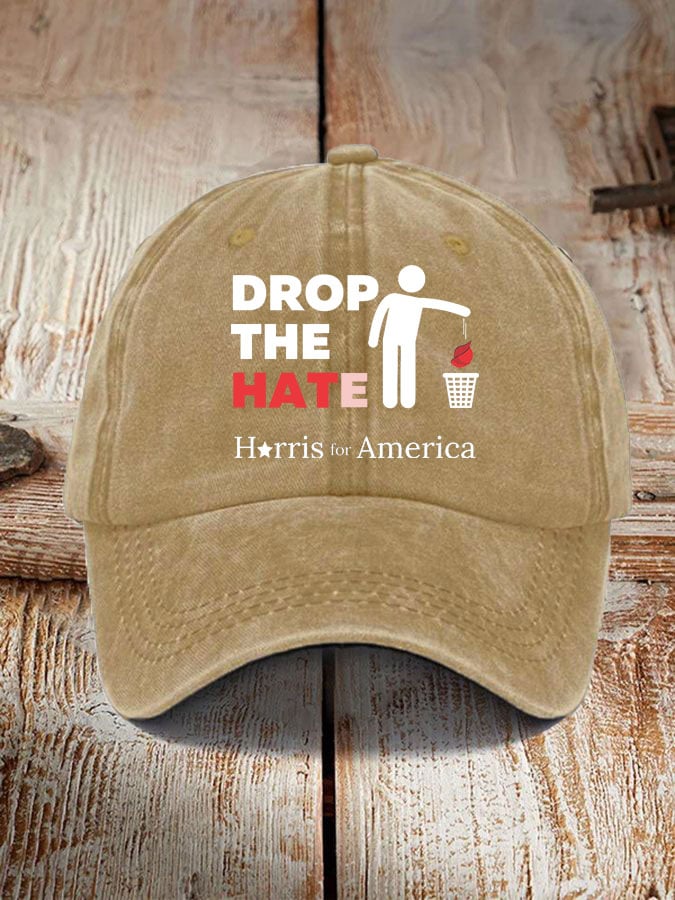 Drop The Hate Printed Casual Unisex Hat