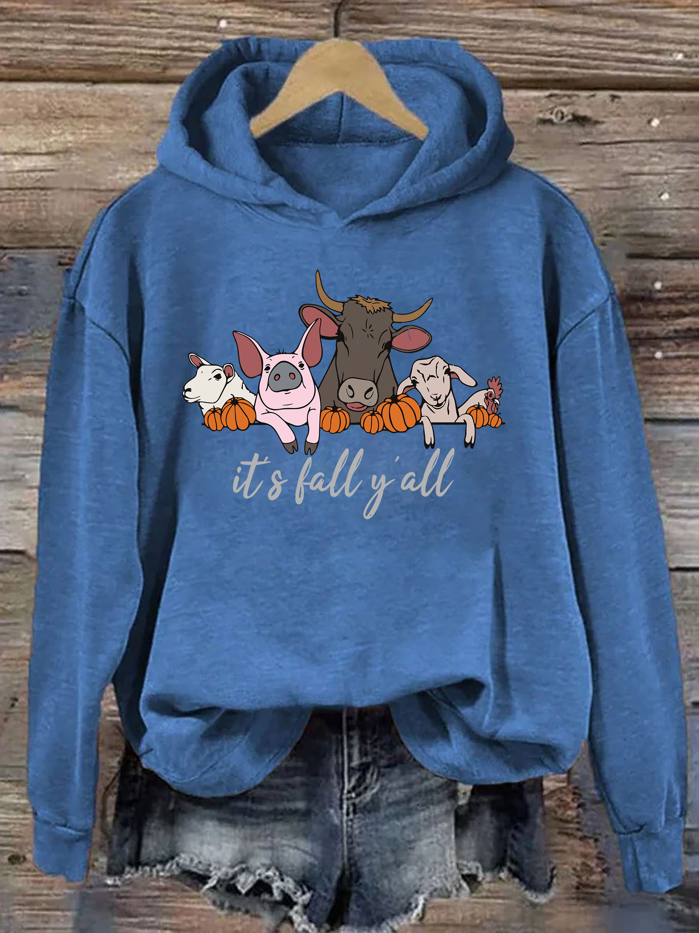 Farm Animals It's Fall Y'all Hoodie