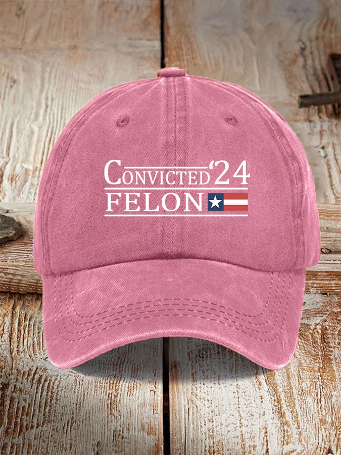Convicted Felon Print Unisex Cap