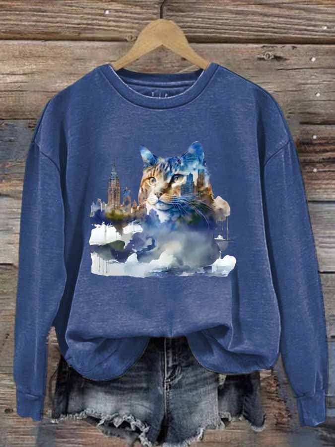 Women's La Cat 2024 Print Casual Sweatshirt