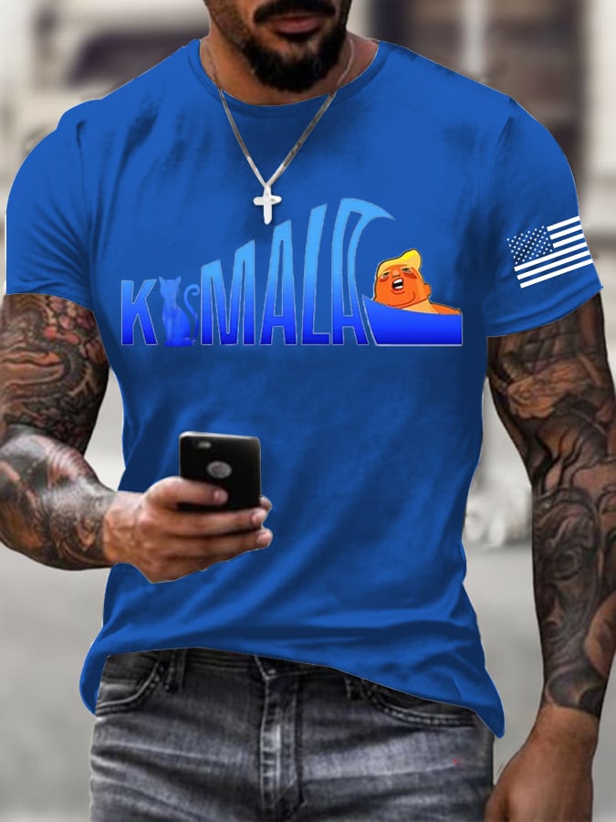 Men's flag comma la 100% cotton short sleeve t-shirt
