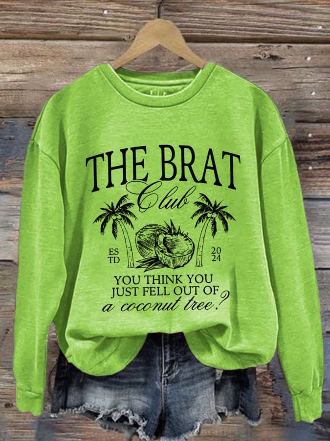 Women's Coconut Club Print Sweatshirt