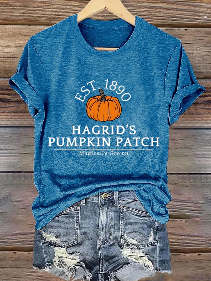 Women'S  Hagrid’s Pumpkin Patch Print Casual T-Shirt