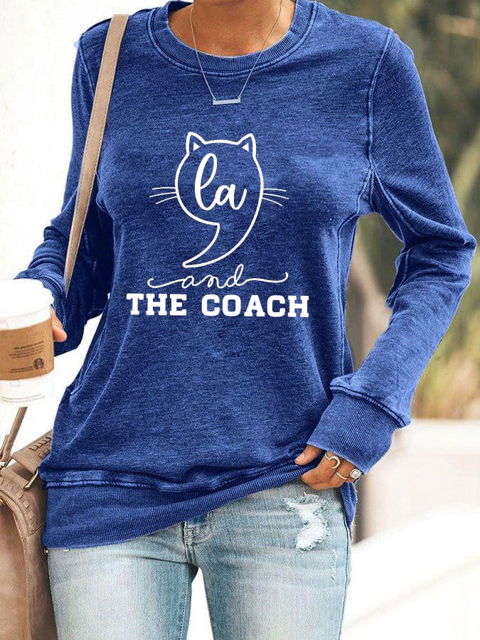 Women's 'La and The Coach' printed sweatshirt