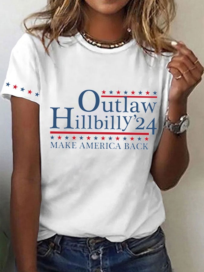 Women's Outlaw Hillbilly'24 Print T-Shirt