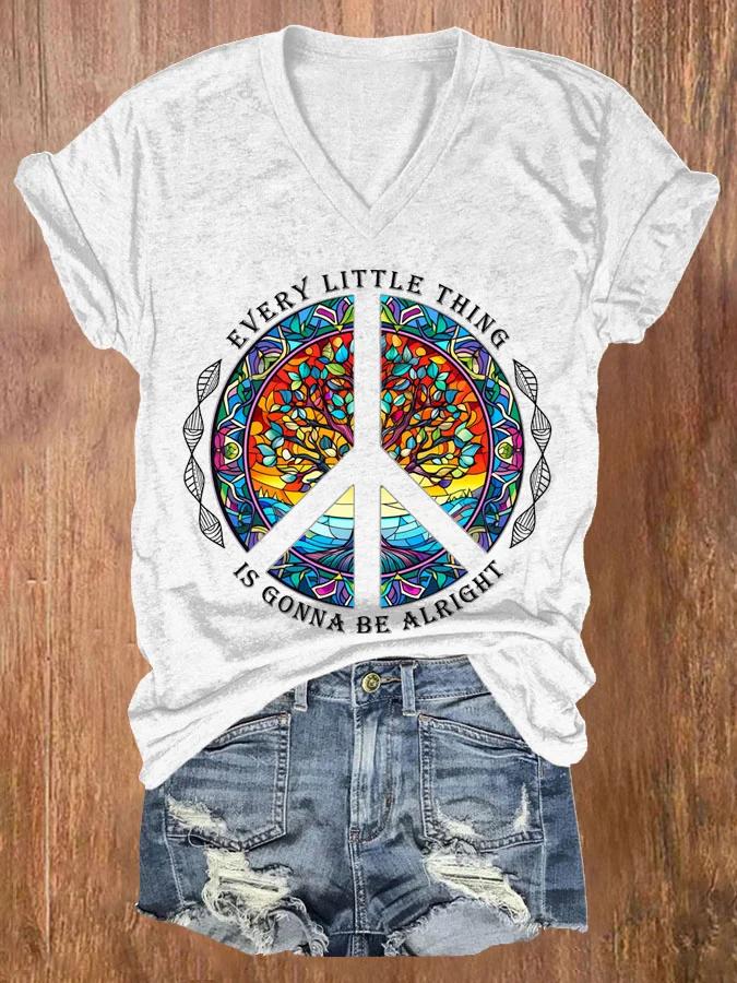 Every Little Thing Is Gonna Be Alright Art Print Casual T-shirt