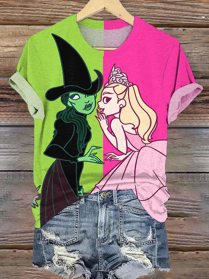 Retro Halloween Wicked Print T-Shirt