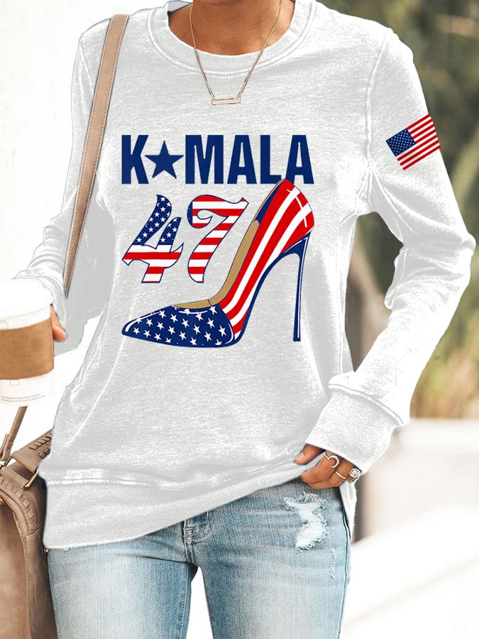 Women's 47 Madam President American Flag Sweatshirt