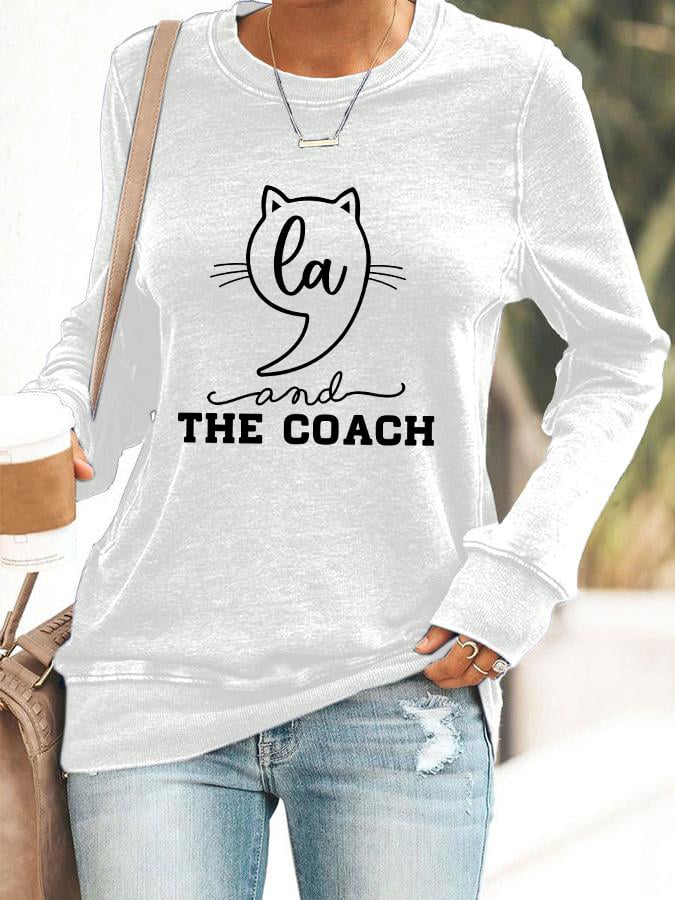Women's 'La and The Coach' printed sweatshirt
