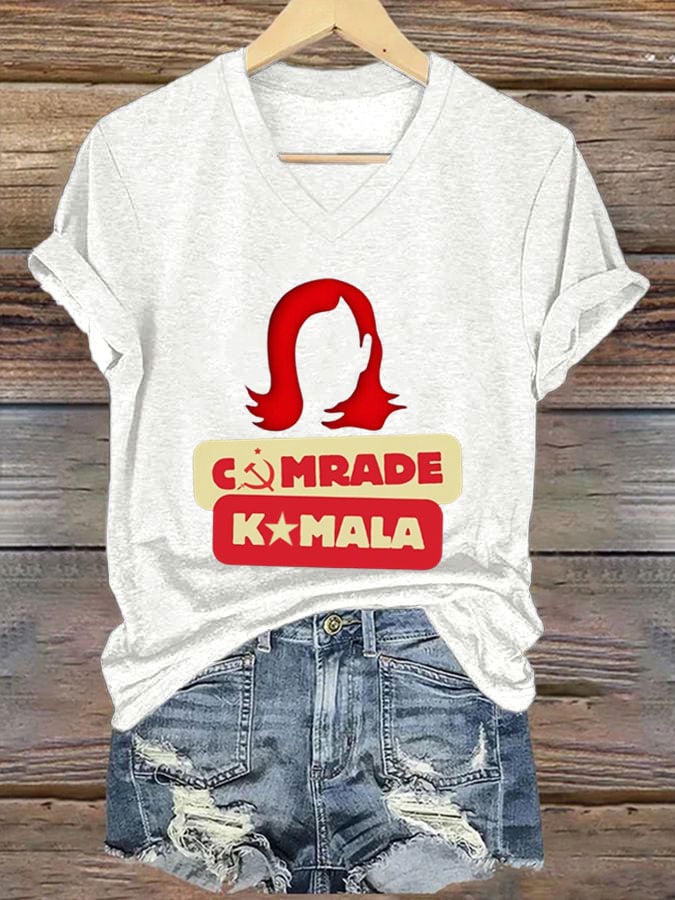 Women's Comrade Kmala Print Casual T-Shirt