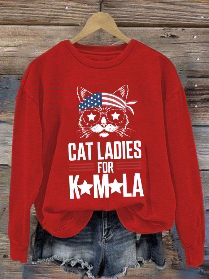 Women's cat ladies for La sweatshirt