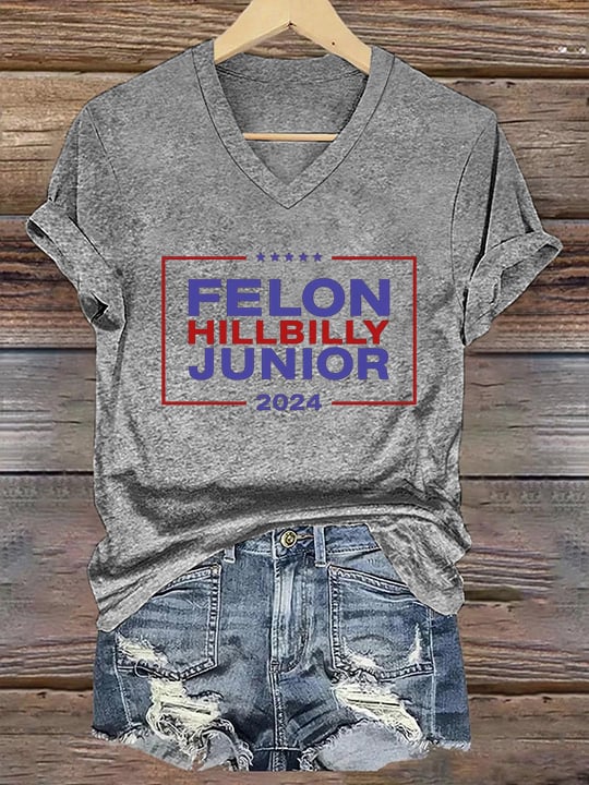 Women's Felon Hillbilly Junior Print T-Shirt