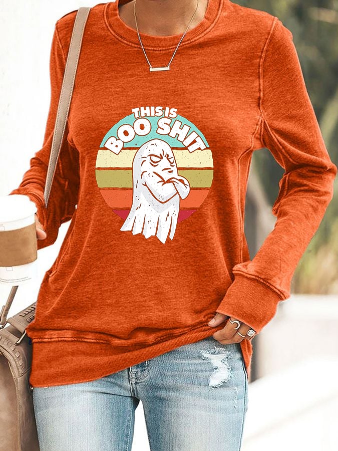 Women's Halloween Printed Sweatshirt