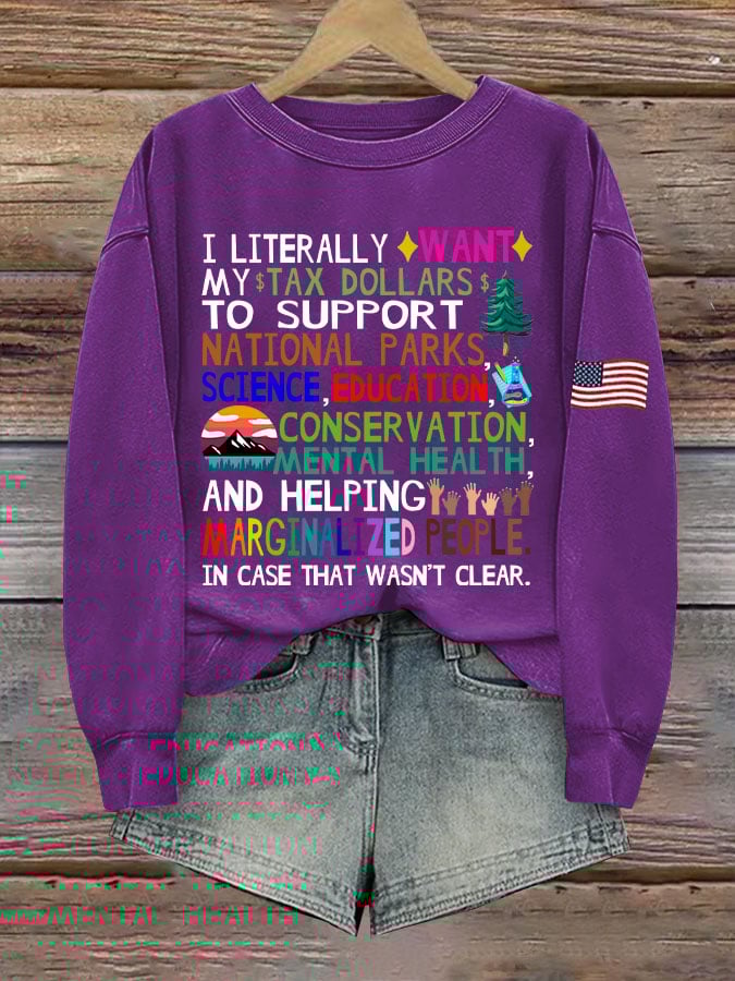 Women's Support National Parks Printed Sweatshirt