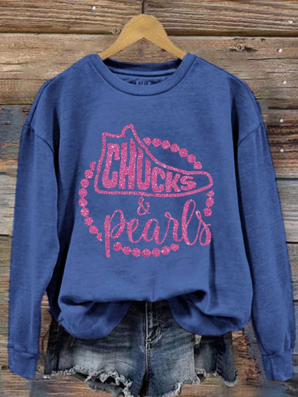 Women's Chucks&Pearls Printed Sweatshirt