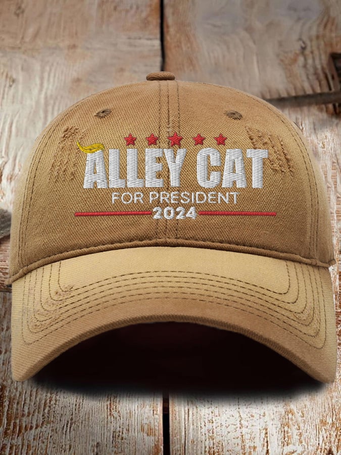 Alley Cat For President Baseball Cap