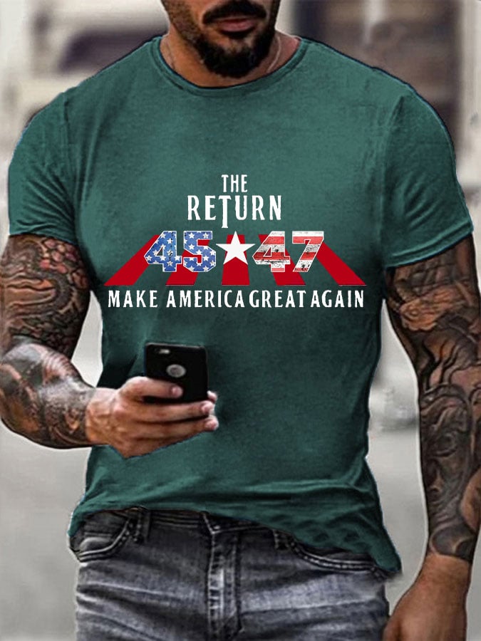 Men's The Return Make America Great Again Printed Casual T-Shirt