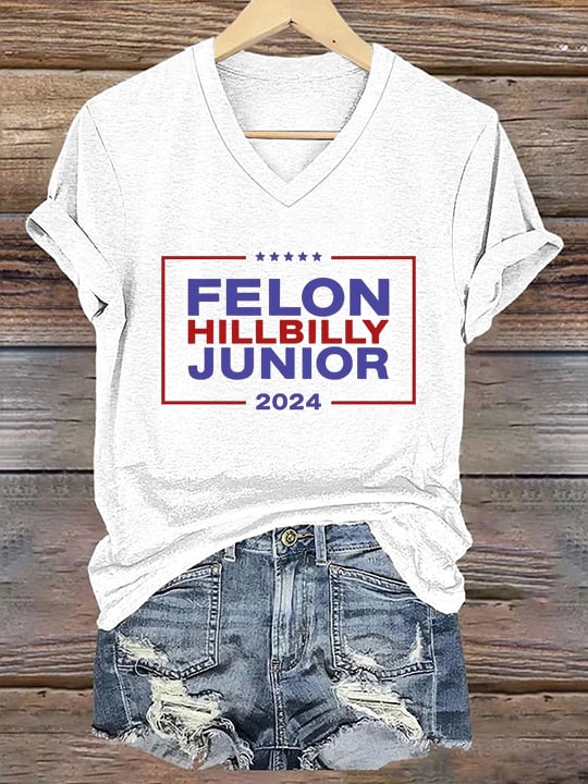 Women's Felon Hillbilly Junior Print T-Shirt