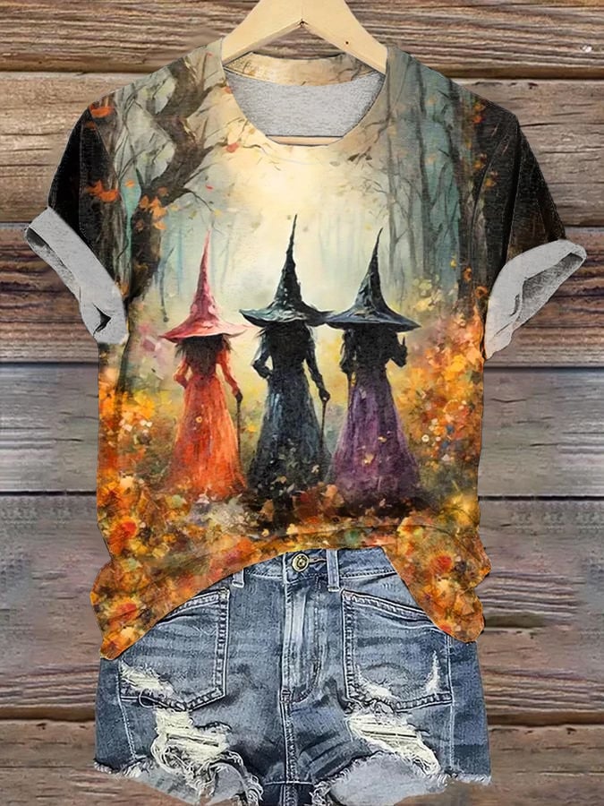 Women's Witch Print Shirt