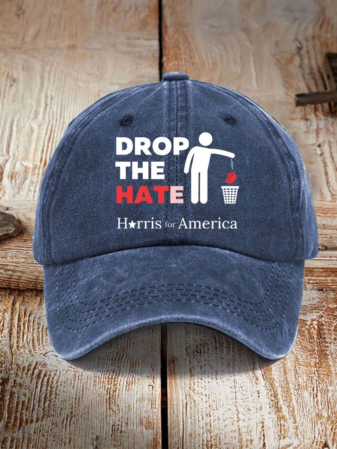 Drop The Hate Printed Casual Unisex Hat