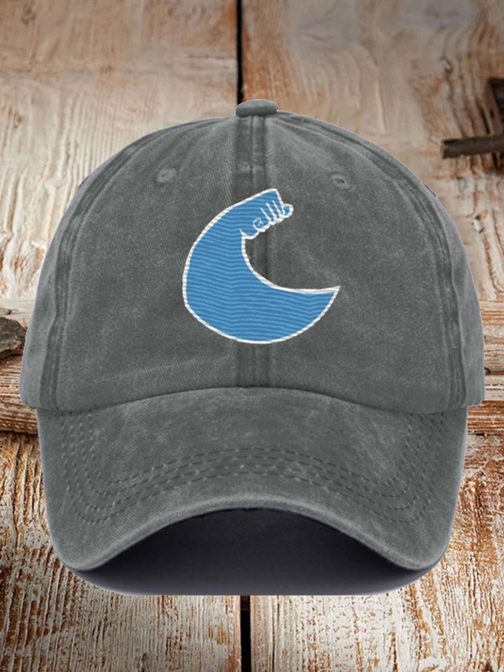 Unisex Blue Wave Strength Printed Hat