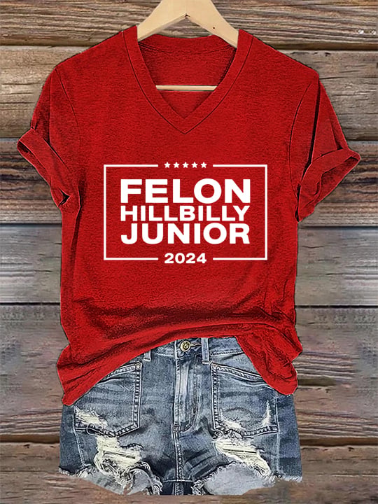Women's Felon Hillbilly Junior Print T-Shirt