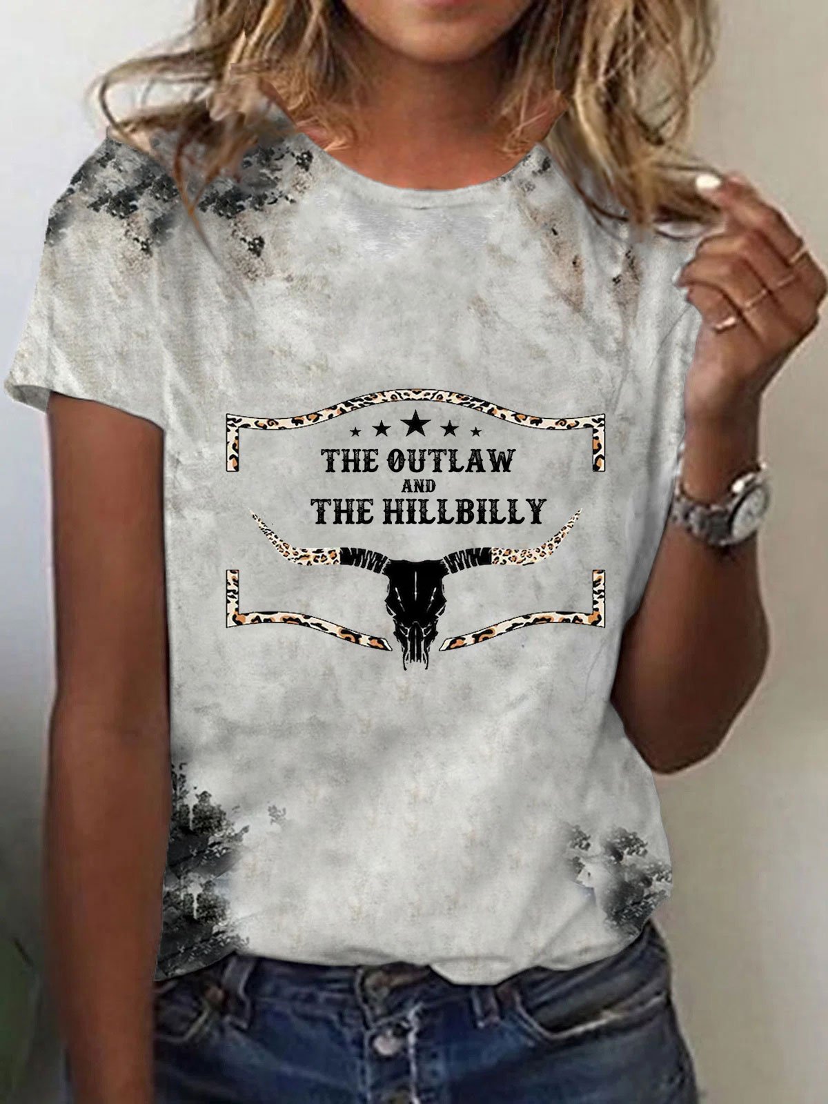 Women's The Outlaw And The Hillbilly Print T-Shirt