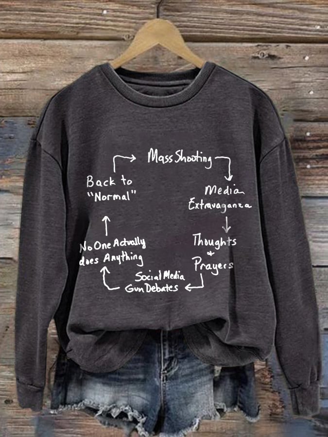 Retro Cycle Continues Print Sweatshirt