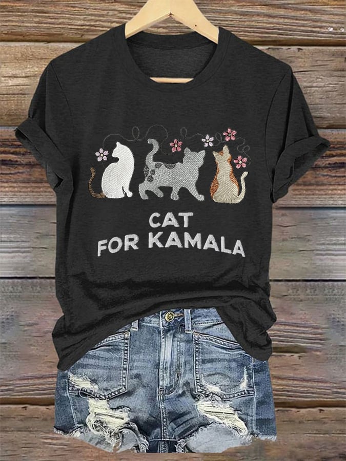 💙VOTE BLUE💙Women's Cat Ladies For La Print T-shirt
