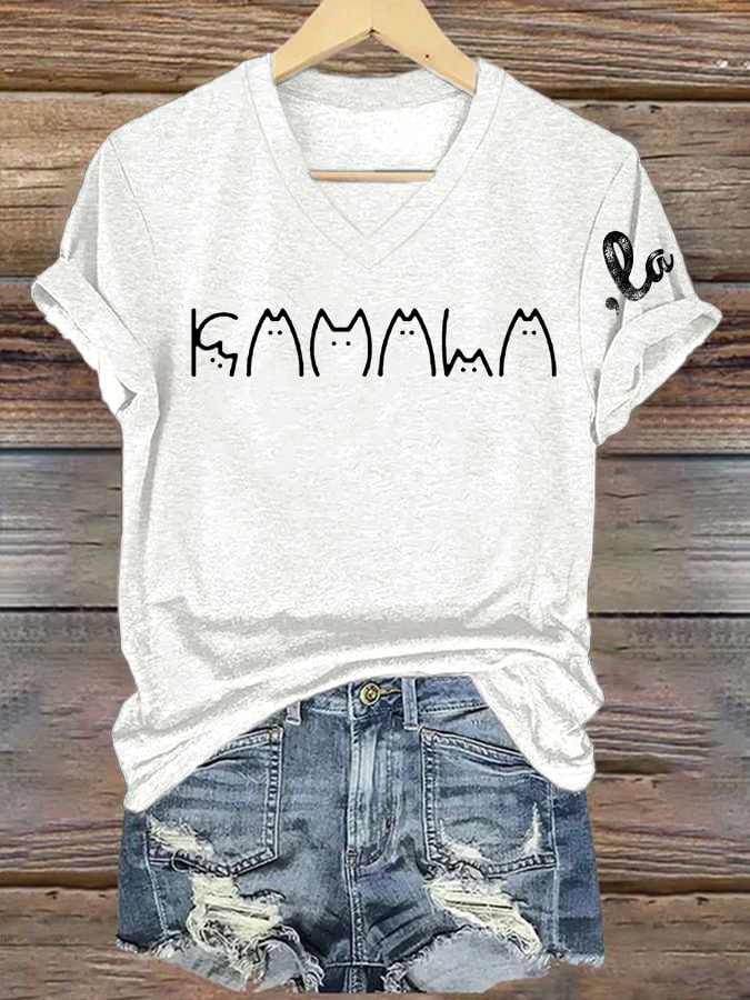 Women's La  kamala Printed Short-Sleeved T-Shirt