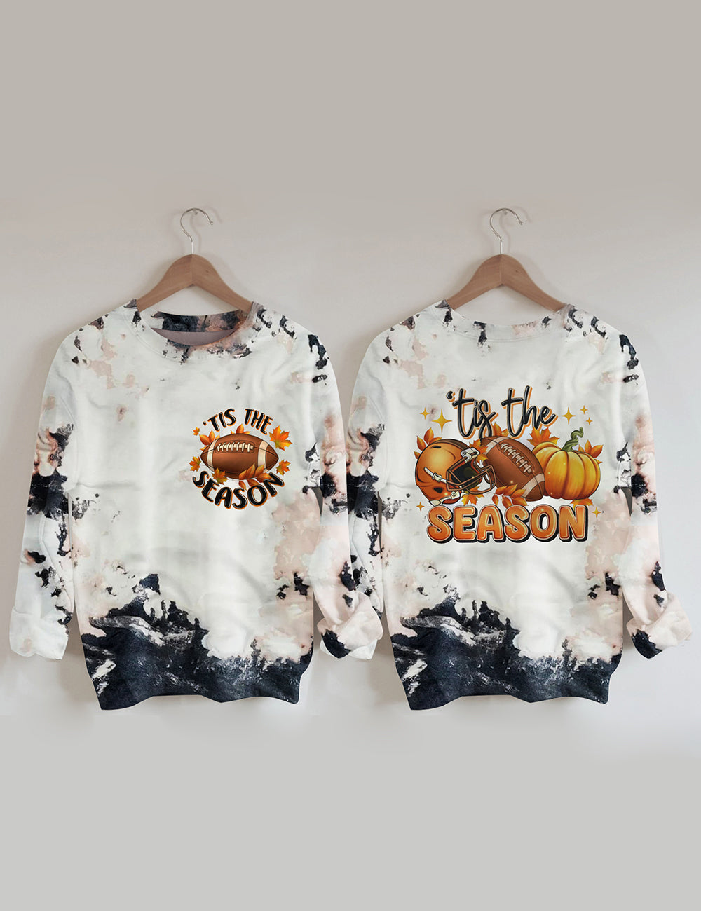 Women's Tis The Season Football Print Shirt