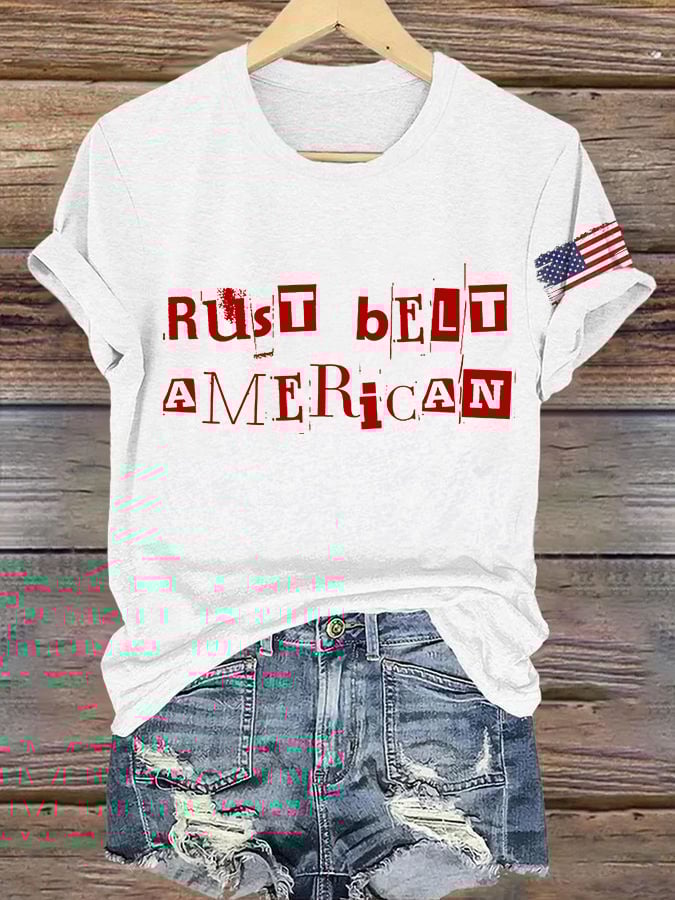 Retro Rust Belt American Print T-Shirt