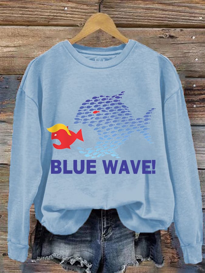Women's Blue Wave 2024 Casual Sweatshirt