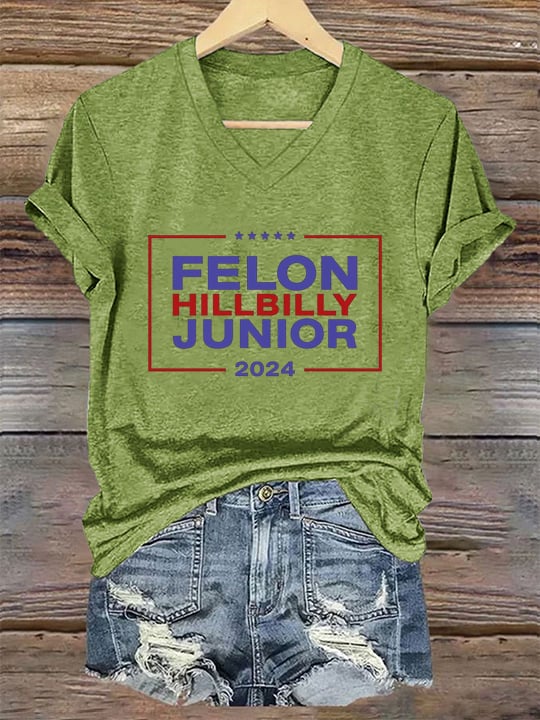 Women's Felon Hillbilly Junior Print T-Shirt