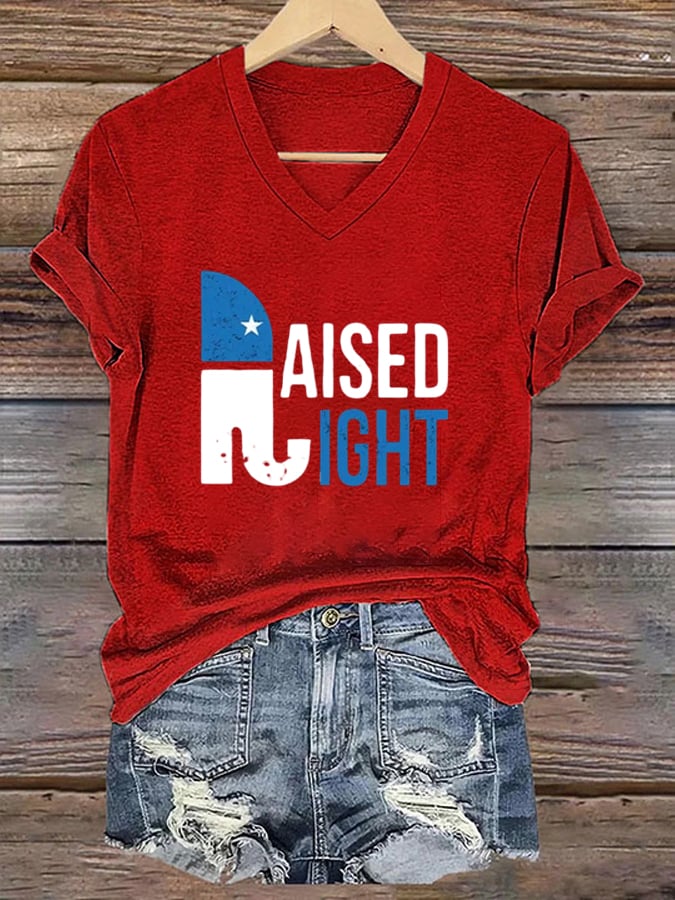 Women's Funny Elephant Raised RightPrint T-Shirt