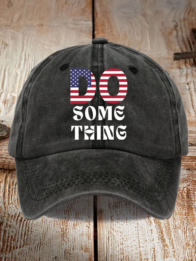 Retro Do Something Printed Baseball Cap