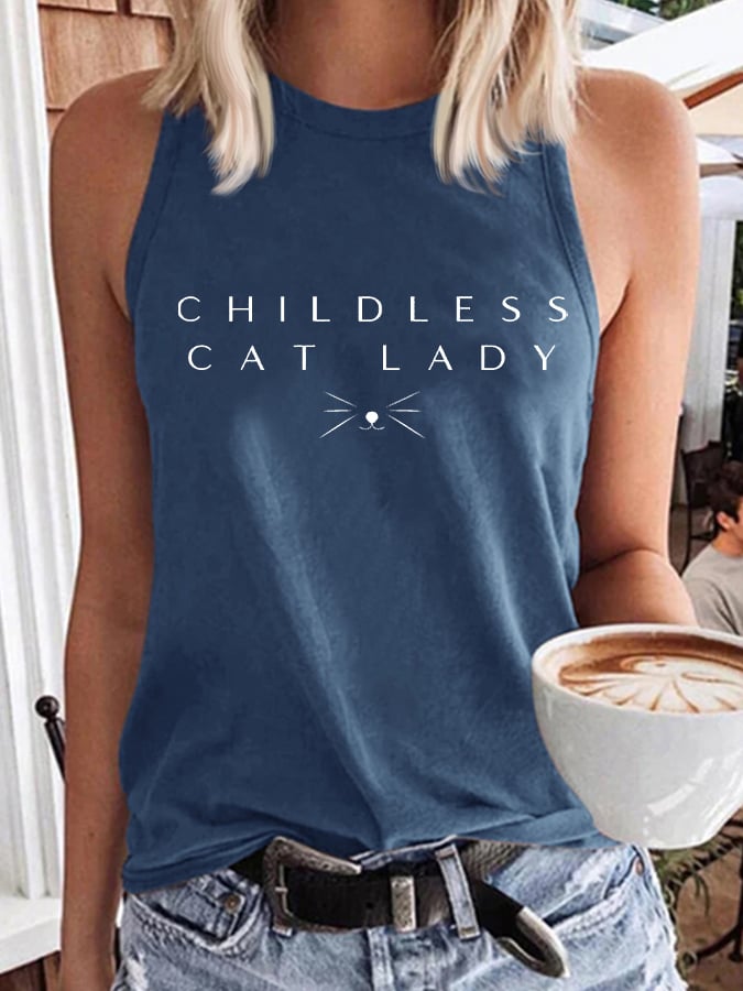 Women's Childless Cat Lady Casual Vest
