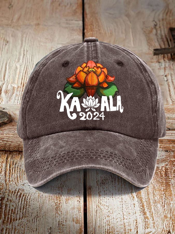 Lotus For Potus2024 Printed Casual Unisex Hat