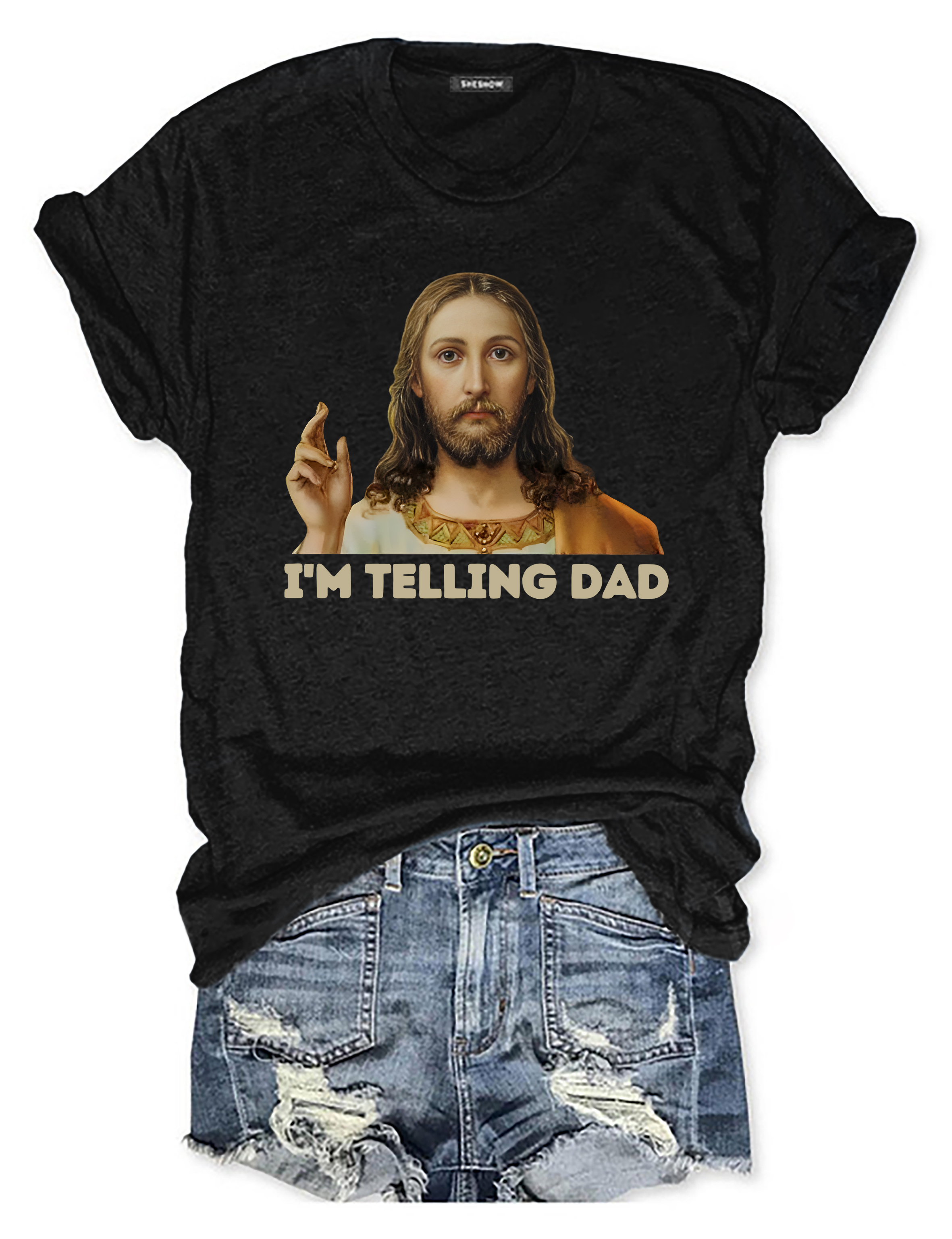 I'm Telling Dad Jesus T-shirt