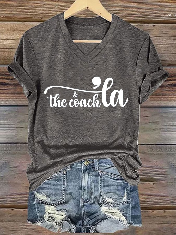 Women's Comma La And The Coach Print T-Shirt