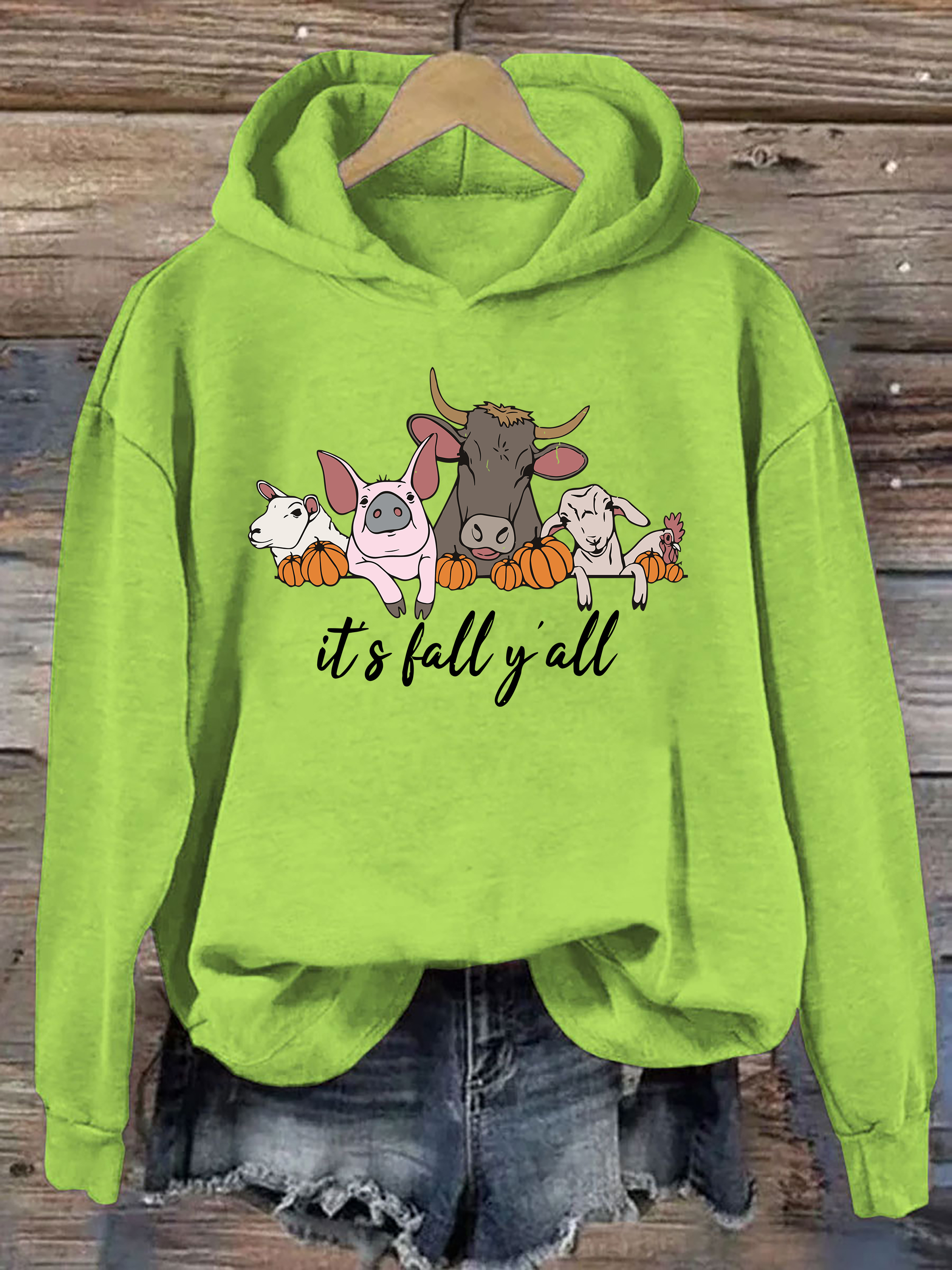 Farm Animals It's Fall Y'all Hoodie