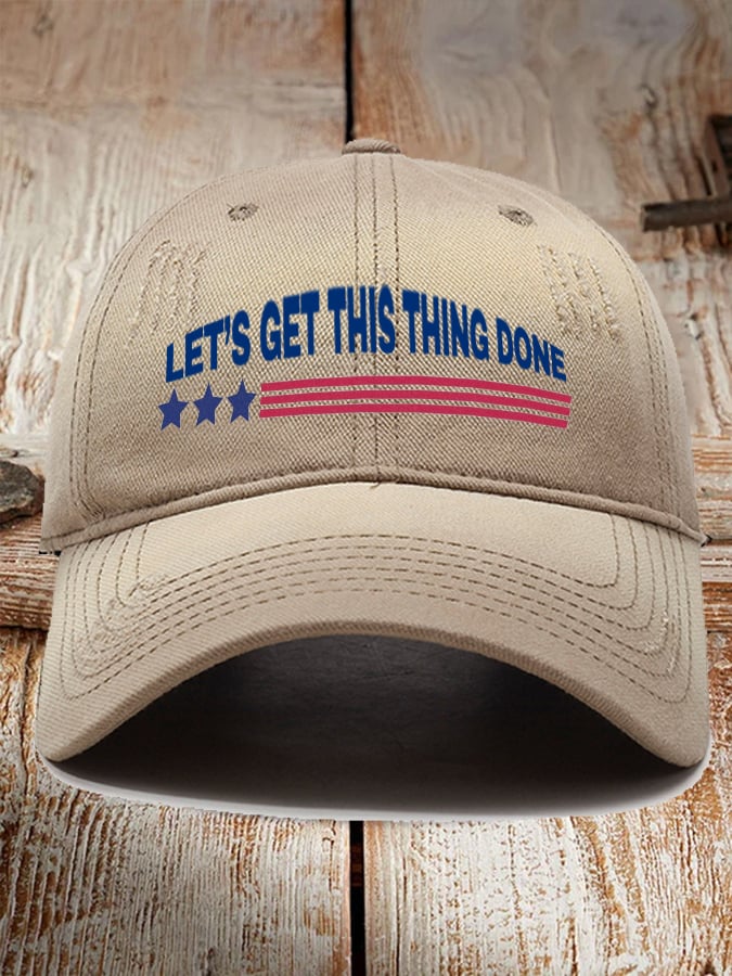 Vintage Slogan Print Hat