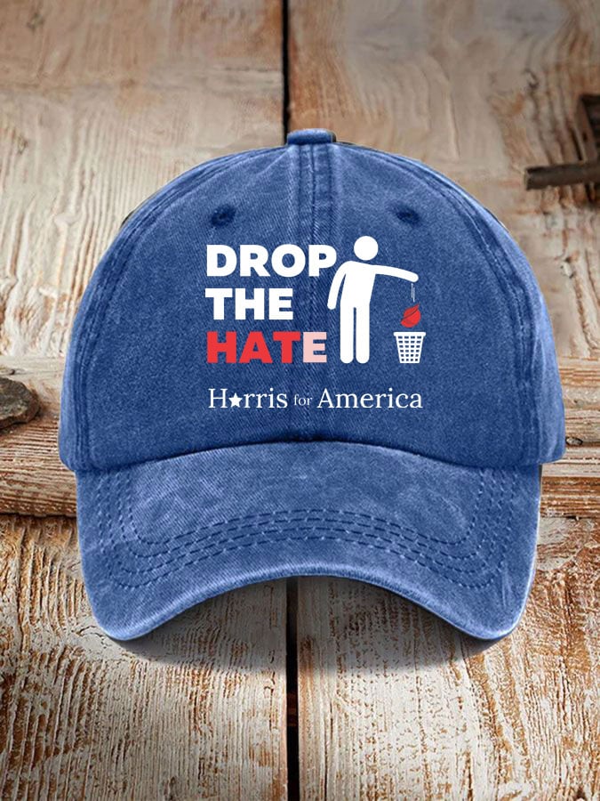 Drop The Hate Printed Casual Unisex Hat