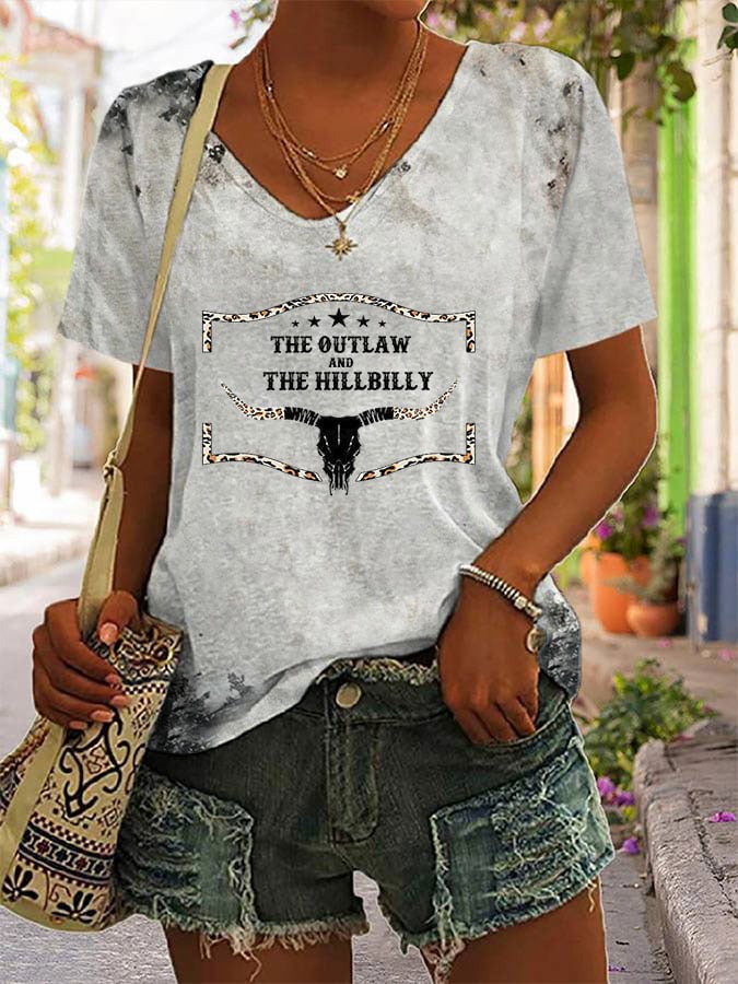 Women's The Outlaw And The Hillbilly Print T-Shirt