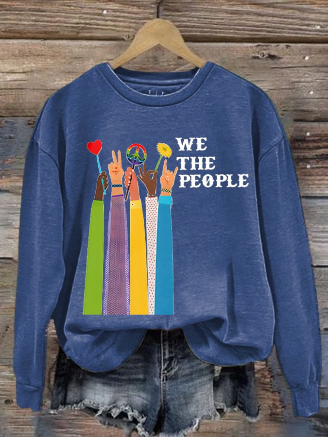 Women'S We The People Peace Printed Sweatshirt
