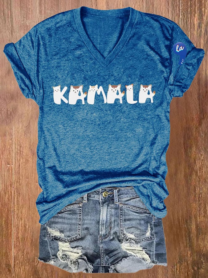 💙VOTE BLUE💙Women'S Retro La Print T-Shirt