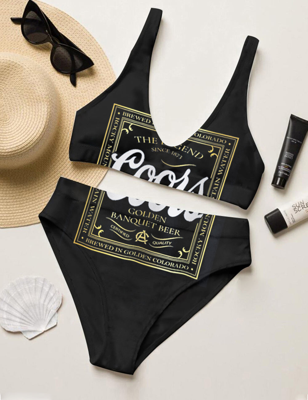 Coors Banquet Beer TwoPiece Bikini Set Bochily