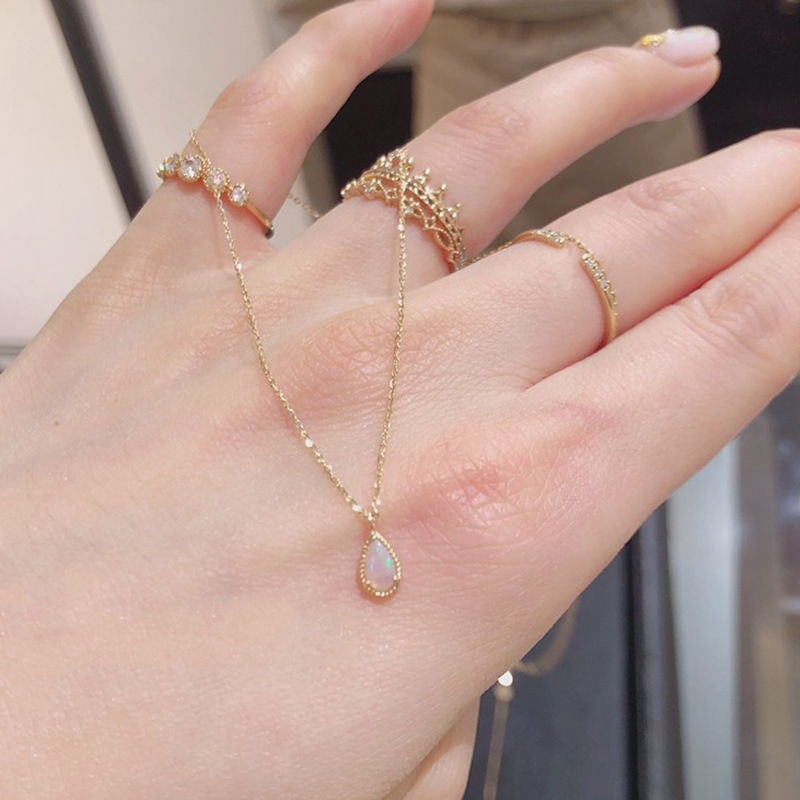 天然歐泊18K金項鍊 | 日系輕奢飾品 | 上班族飾品推薦-monojewelry