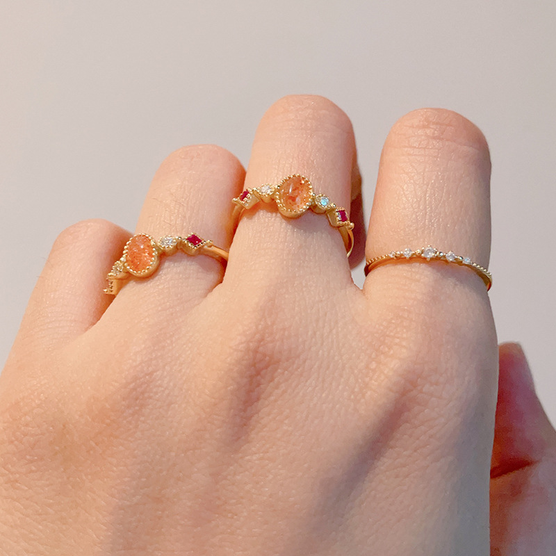 天然草莓晶純銀戒指 | 招桃花改善人緣 | 日系輕奢飾品-monojewelry