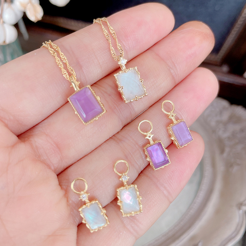 18K輕珠寶 | 天然紫水晶項鍊  | 天然貝母項鍊 | 日系輕奢飾品-monojewelry